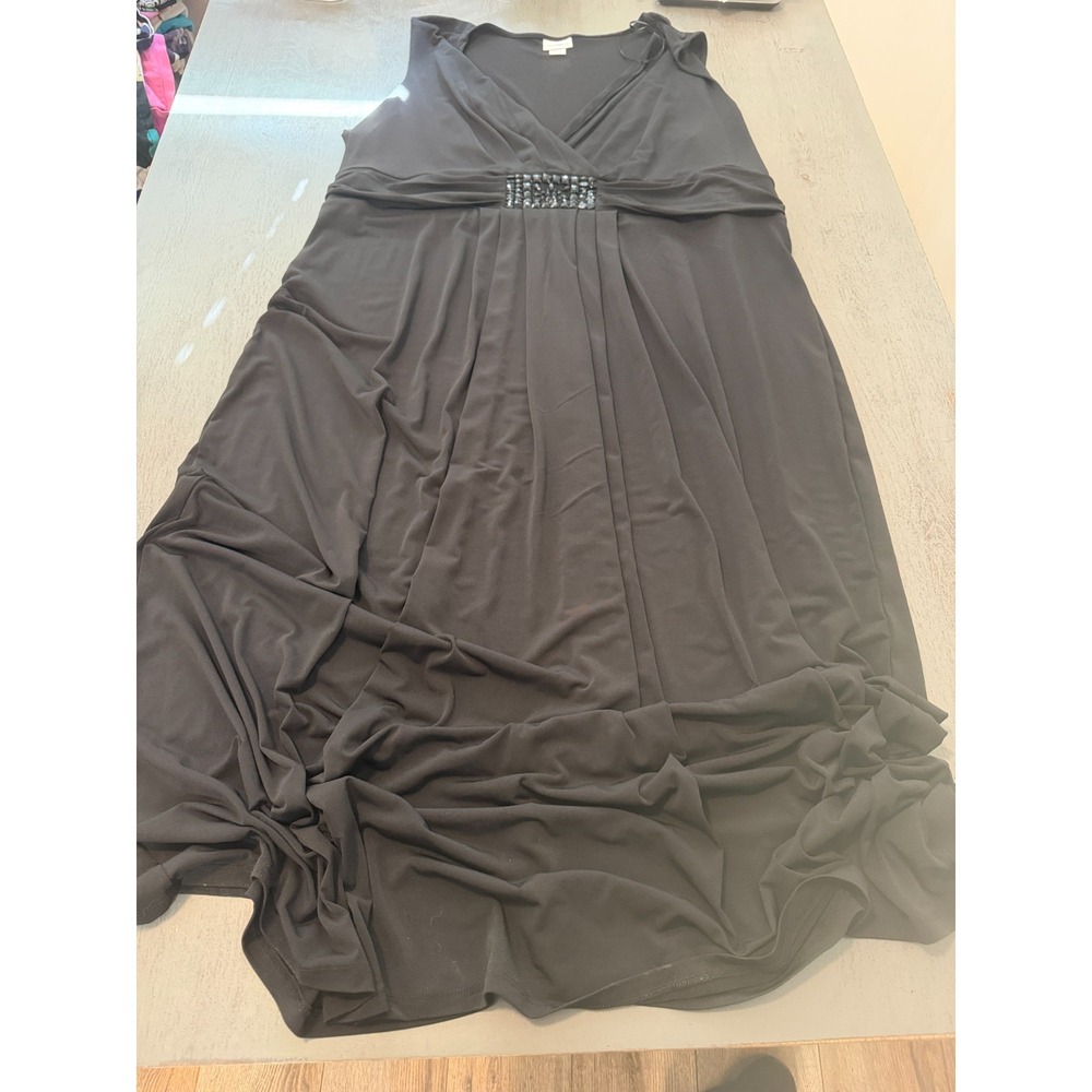 black sleeveless JACLYN SMITH evening gown dress plus size 2X
